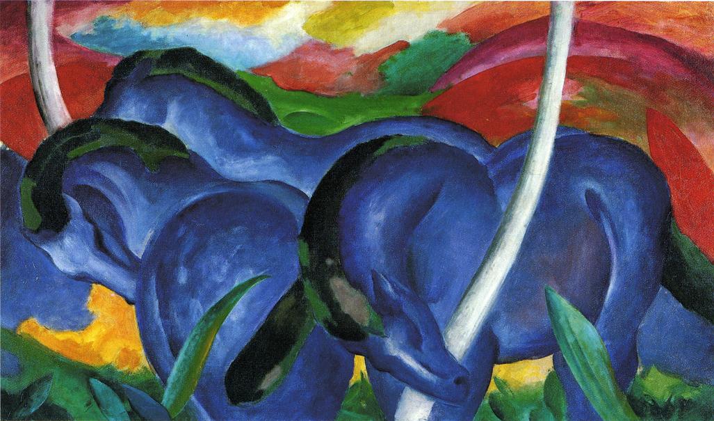 The Large Blue Horses (1911) - Franz Marc Tablo