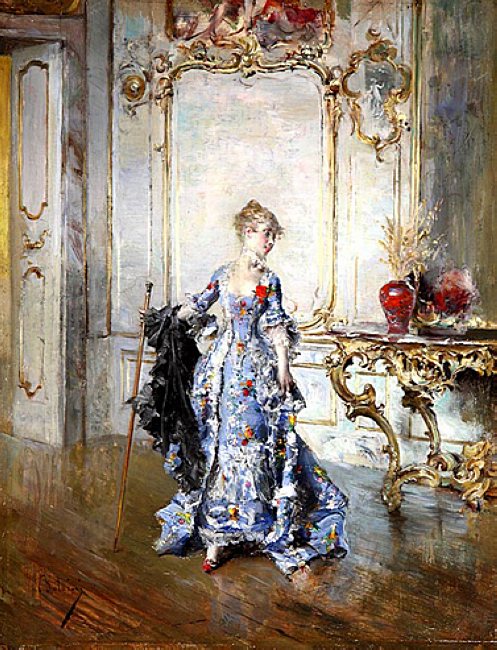 The Last Look in the Mirror (1870) - Giovanni Boldini Tablo