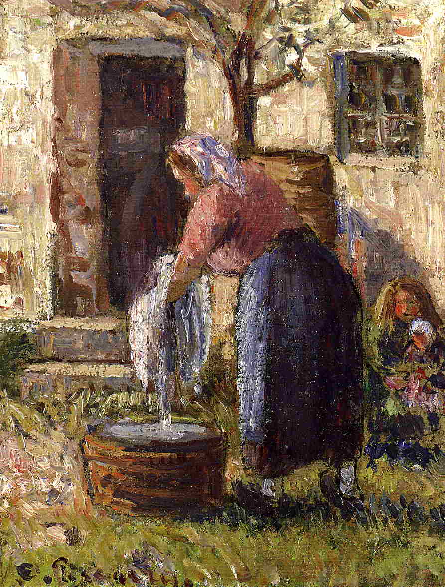 The Laundry Woman (1898) - Camille Pissarro Tablo
