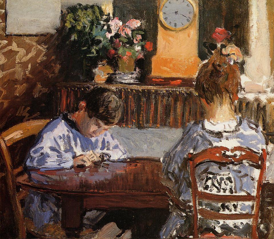 The Lesson (1874) - Alfred Sisley Tablo