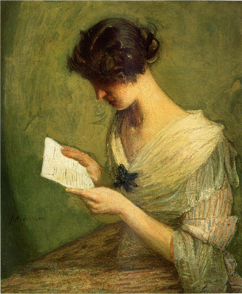The Letter (1910) - Julian Alden Weir Tablo