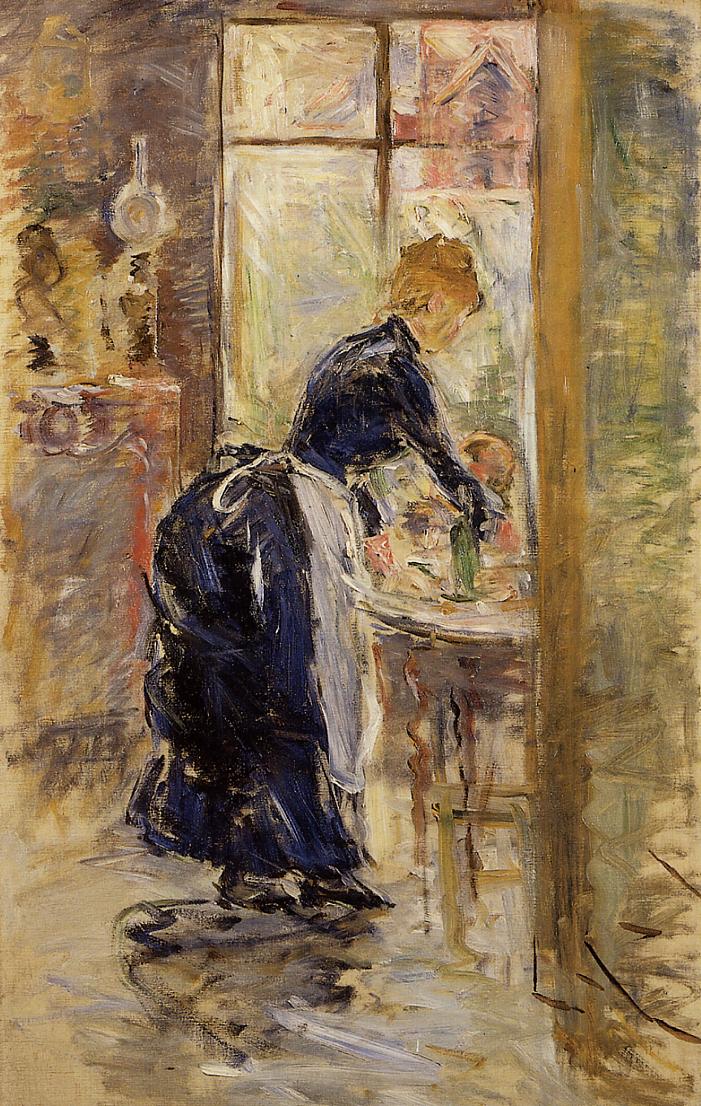The Little Maid Servant (1886) - Berthe Morisot Tablo