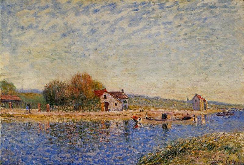 The Loing Canal (1884) - Alfred Sisley Tablo