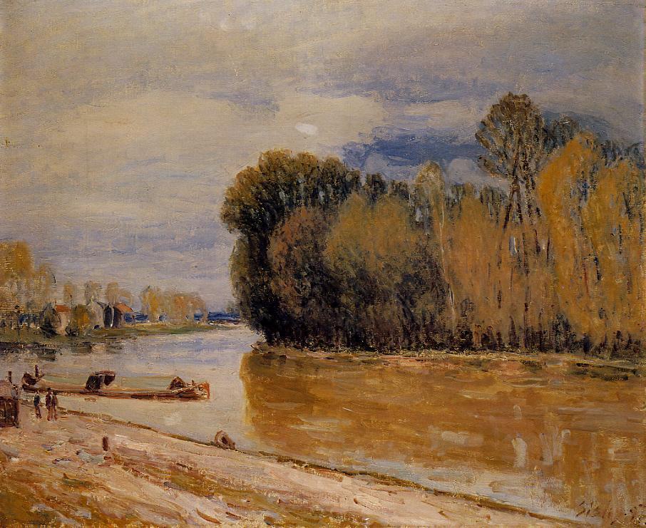 The Loing Canal (1897) - Alfred Sisley Tablo
