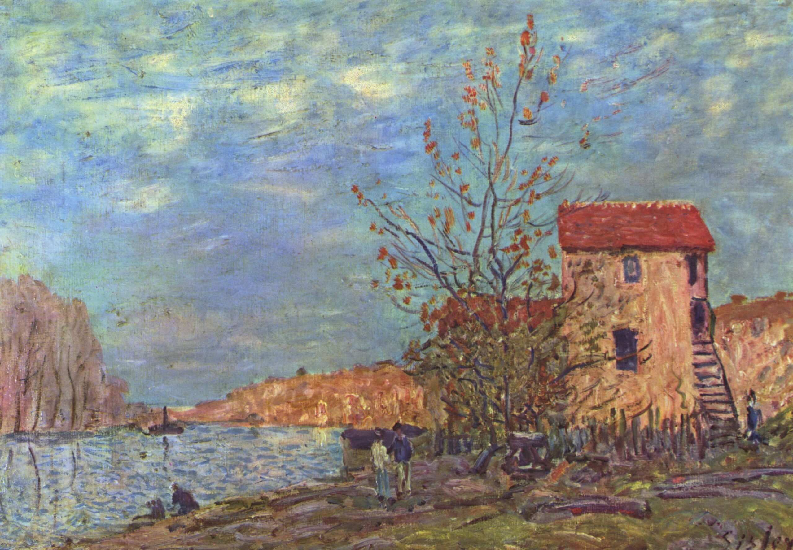 The Loing at Moret (1881) - Alfred Sisley Tablo