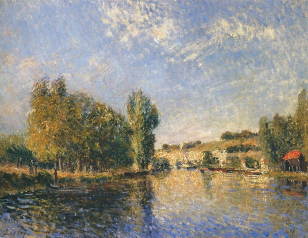 The Loing at Moret (1883) – Alfred Sisley Tablo