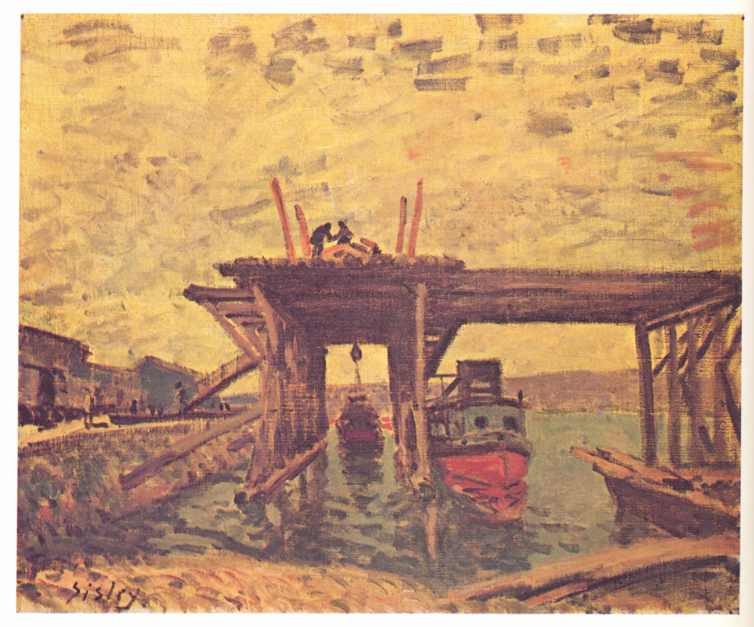 The Loing at Moret (1885) - Alfred Sisley Tablo