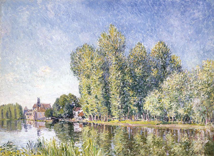 The Loing at Moret (1886) - Alfred Sisley Tablo