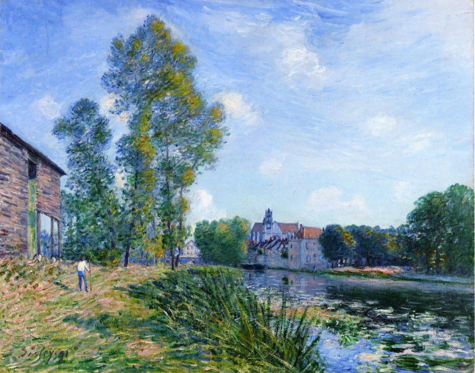 The Loing at Moret in Summer (1891) - Alfred Sisley Tablo