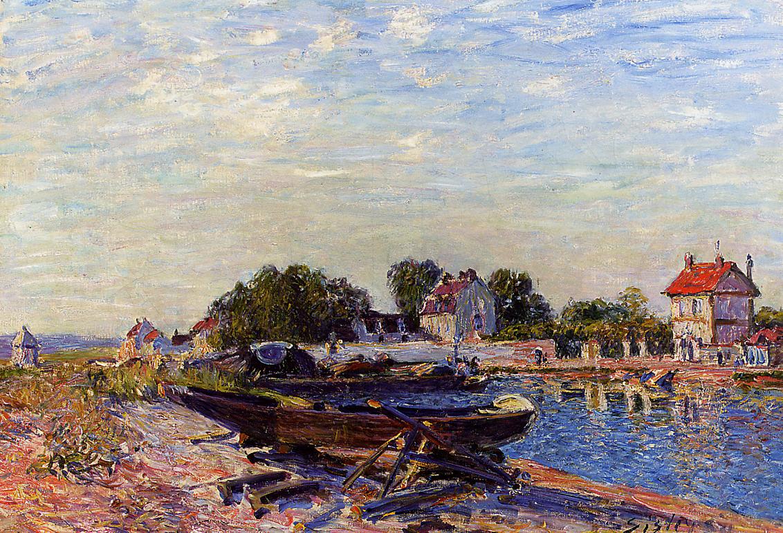 The Loing at Saint Mammes (1884) - Alfred Sisley Tablo