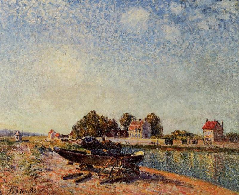 The Loing at Saint Mammes (1885) - Alfred Sisley Tablo