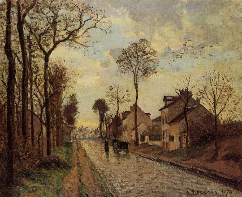 The Louveciennes Road (1870) - Camille Pissarro Tablo