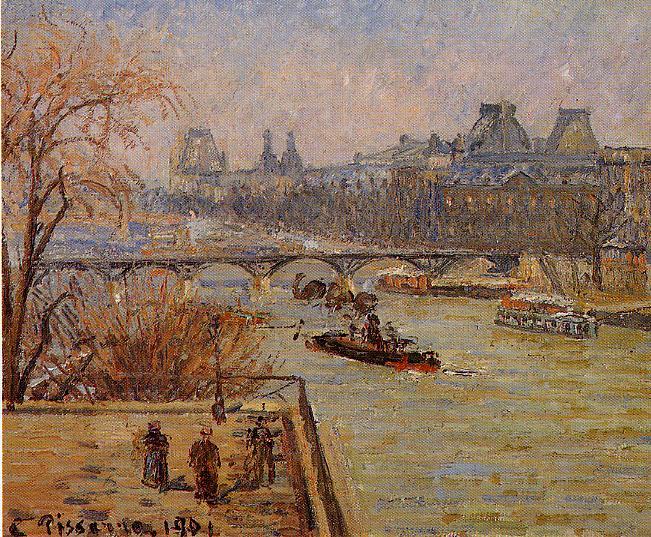 The Louvre (1901) - Camille Pissarro Tablo