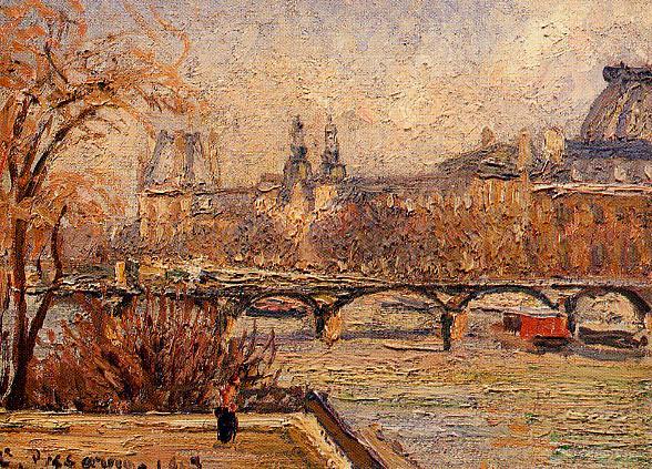 The Louvre, Morning (1903) - Camille Pissarro Tablo