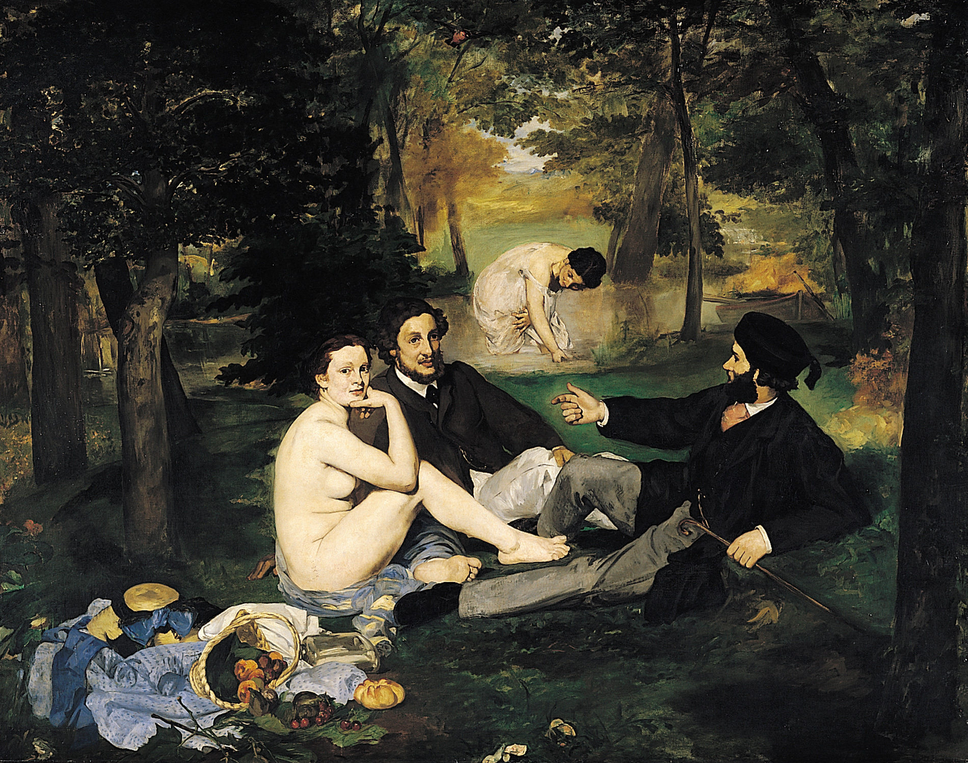 The Luncheon on the Grass (1862) - Edouard Manet Tablo