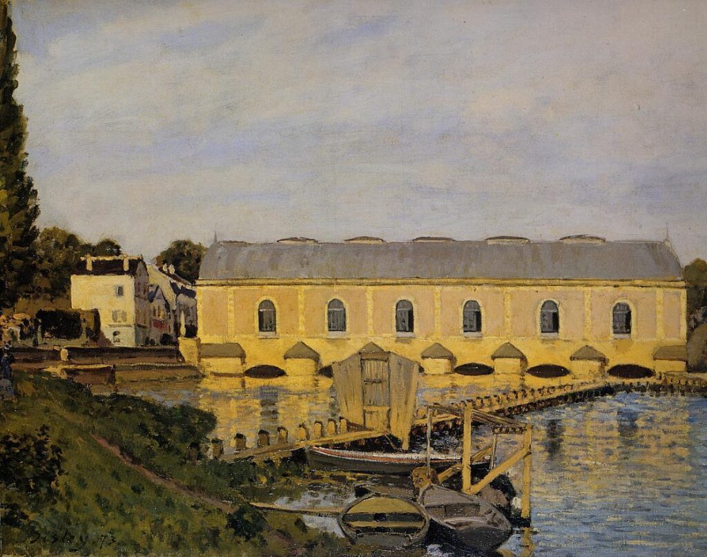 The Machine at Marly (1873) - Alfred Sisley Tablo