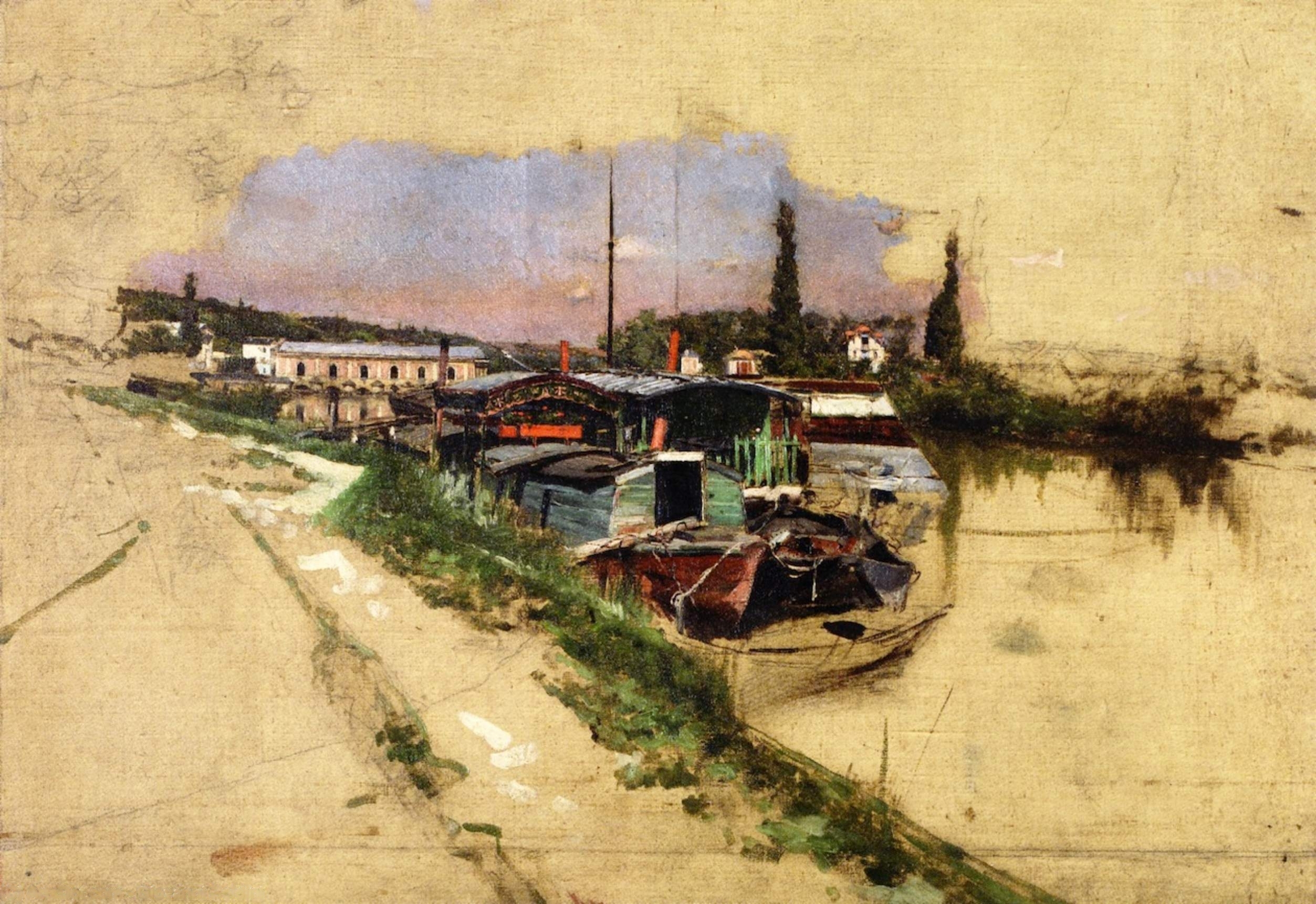 The Machine de Marly (1876) - Giovanni Boldini Tablo