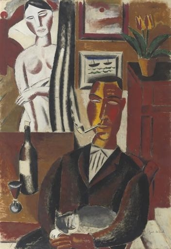The Man with the Bottle (1920) - Gustave De Smet Tablo