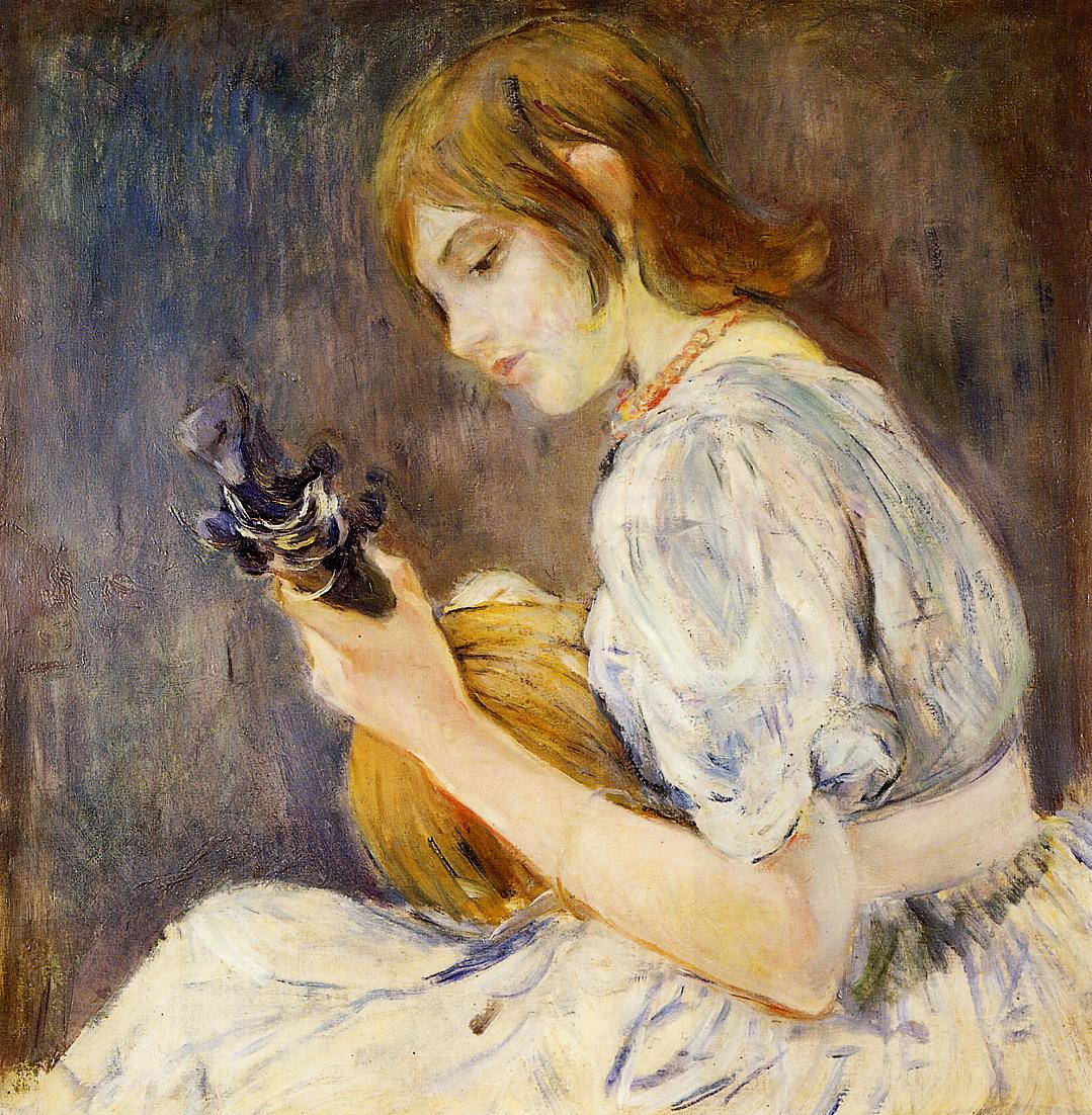 The Mandolin (1889) - Berthe Morisot Tablo