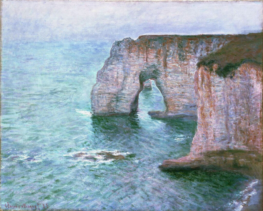 The Manneport Seen from the East (1885) - Claude Monet Tablo