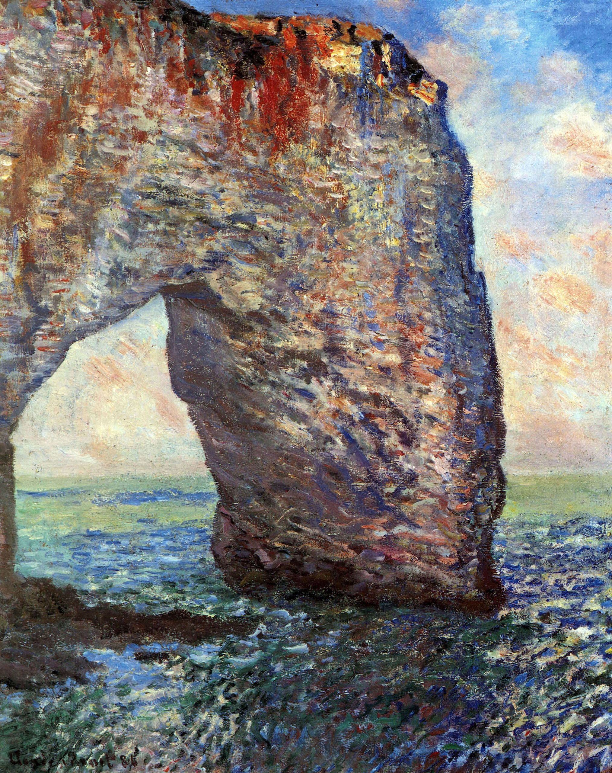 The Mannerport near Etretat (1886) - Claude Monet Tablo