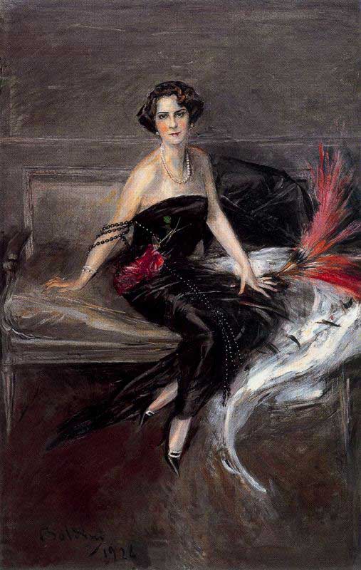 The Marquesa de Pinar del Rio (1924) - Giovanni Boldini Tablo