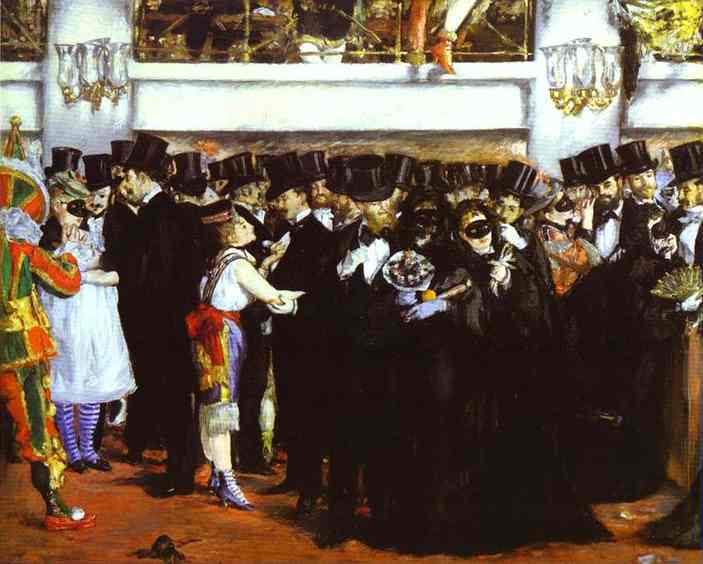 The Masked Ball at the Opera (1873) - Edouard Manet Tablo