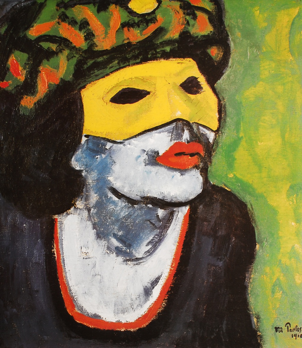 The Masked Woman (1910) - Max Pechstein Tablo