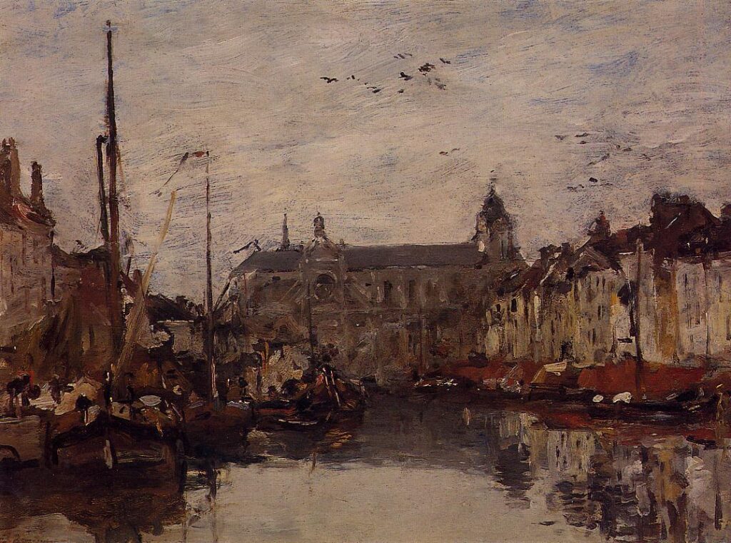 The Merchant Dock (1872) – Eugène Boudin Tablo
