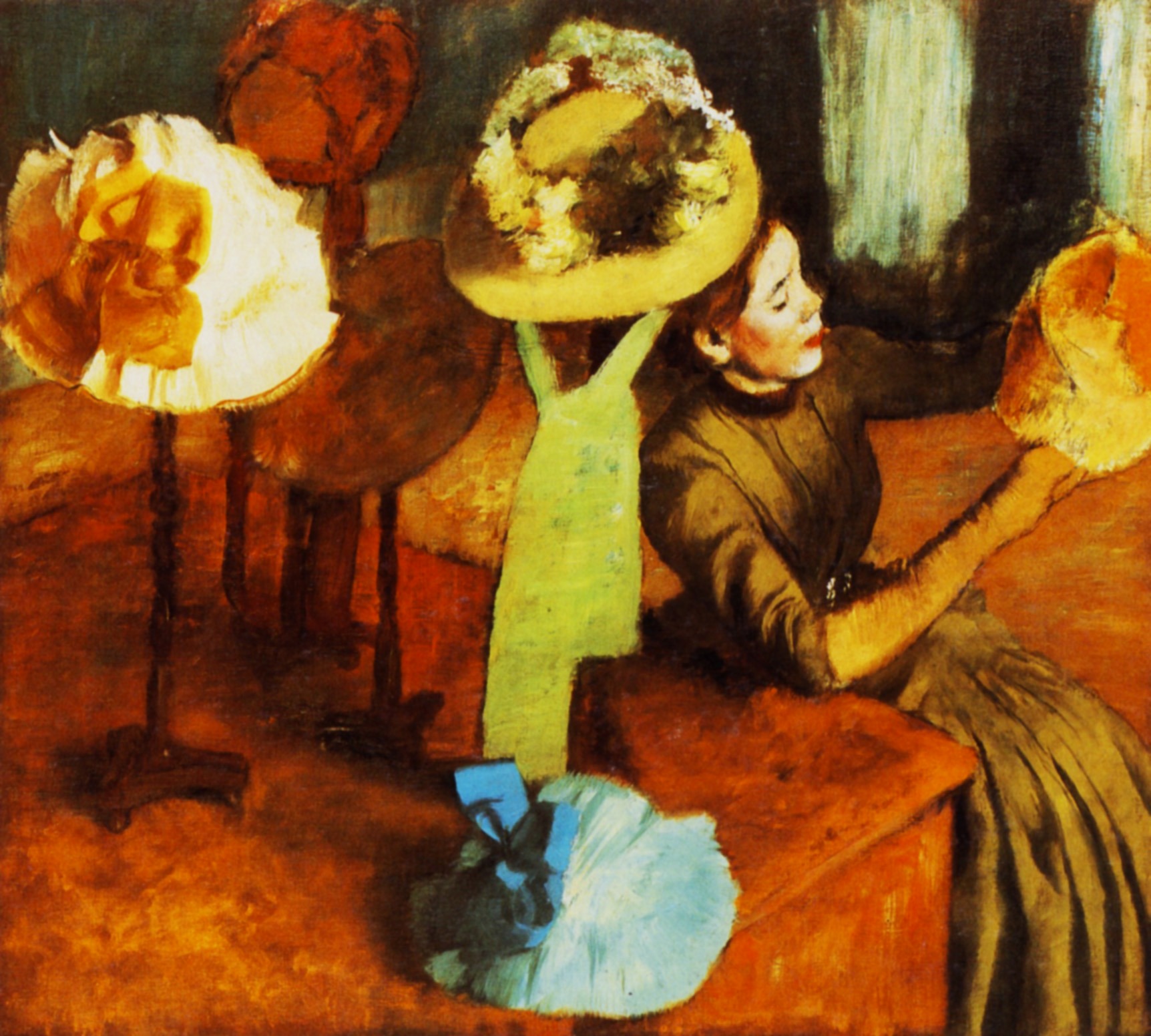 The Millinery Shop (1884) - Edgar Degas Tablo