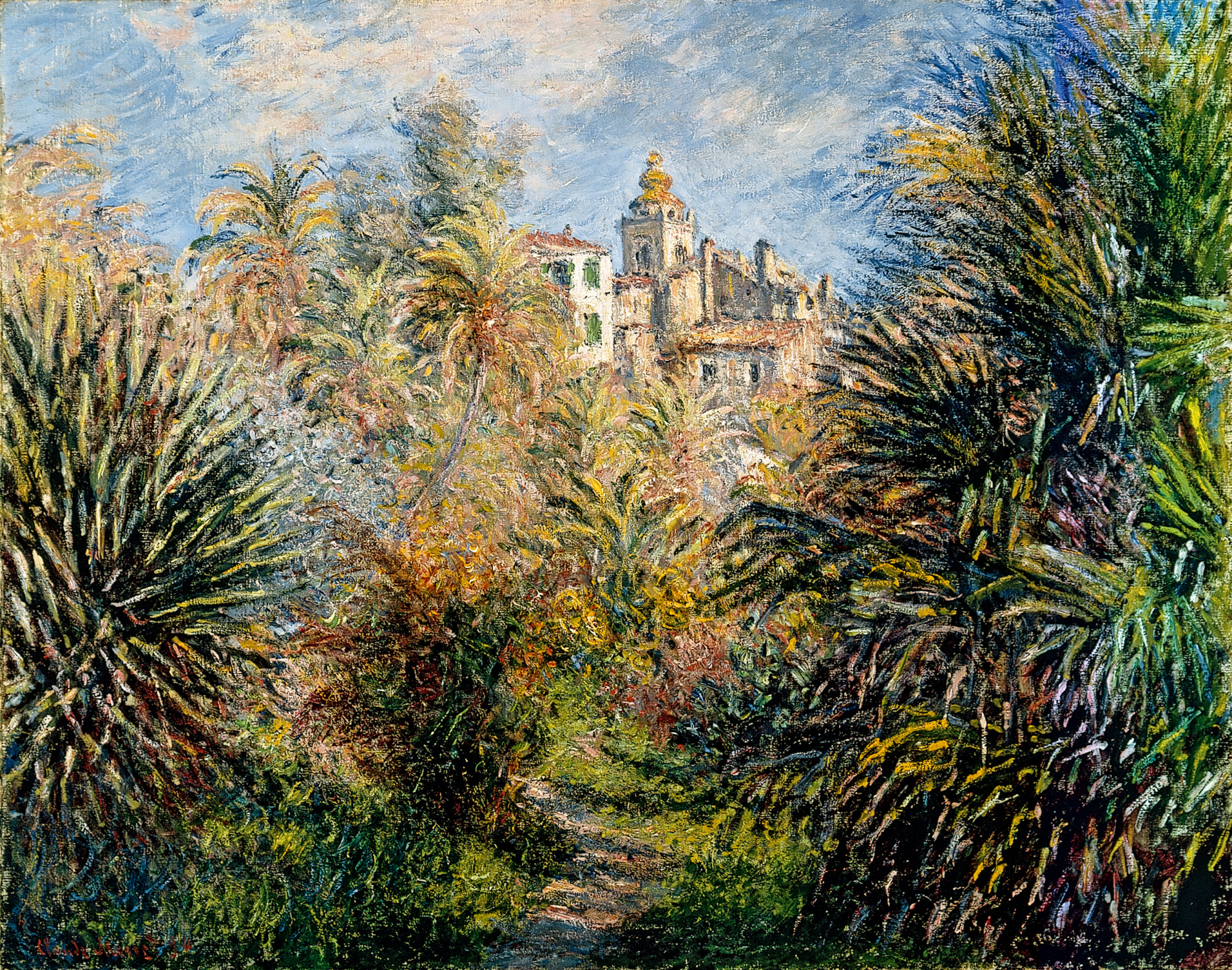 The Moreno Garden at Bordighera (1884) - Claude Monet Tablo