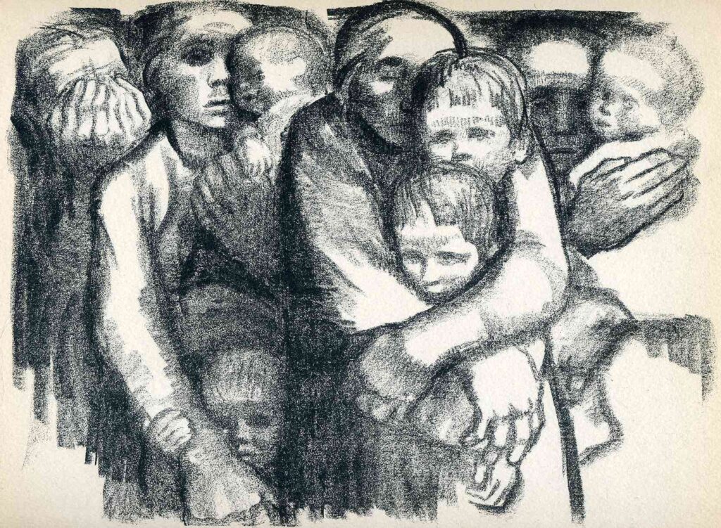 The Mothers (1919) - Käthe Kollwitz Tablo