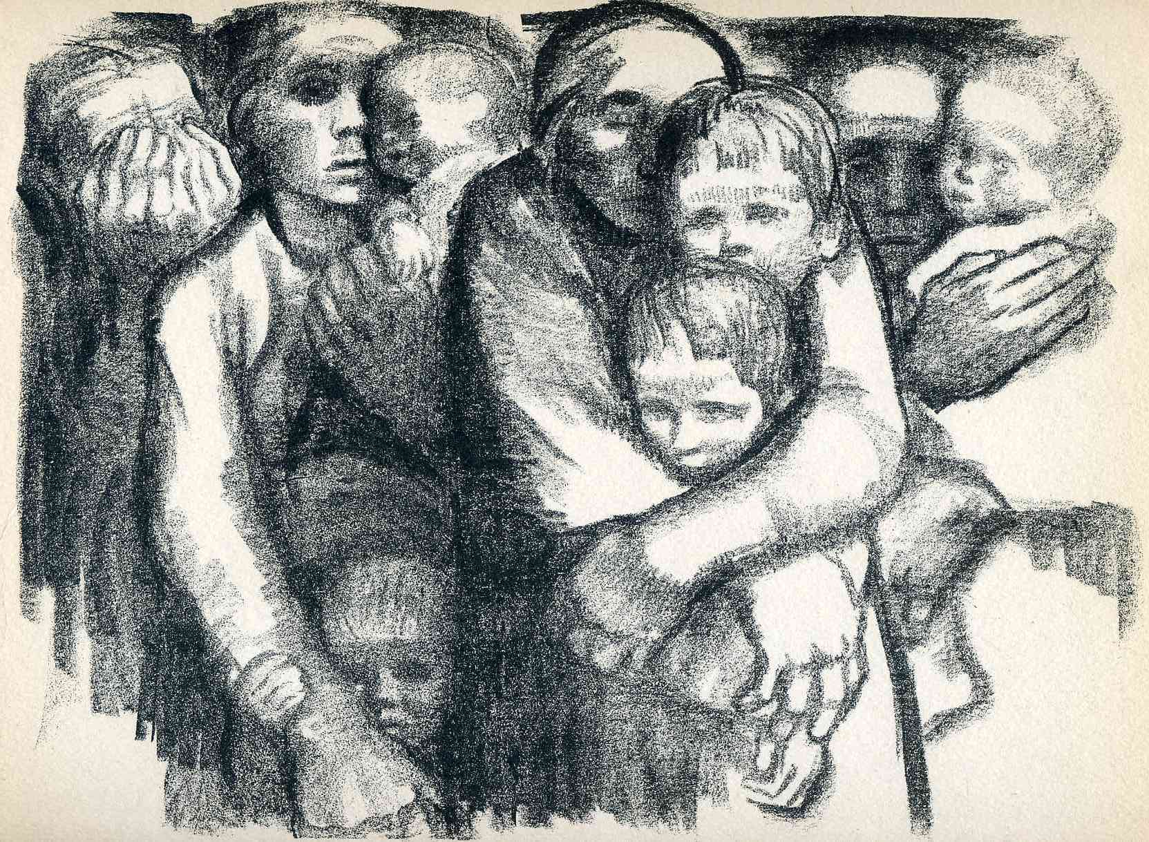 The Mothers (1919) - Käthe Kollwitz Tablo