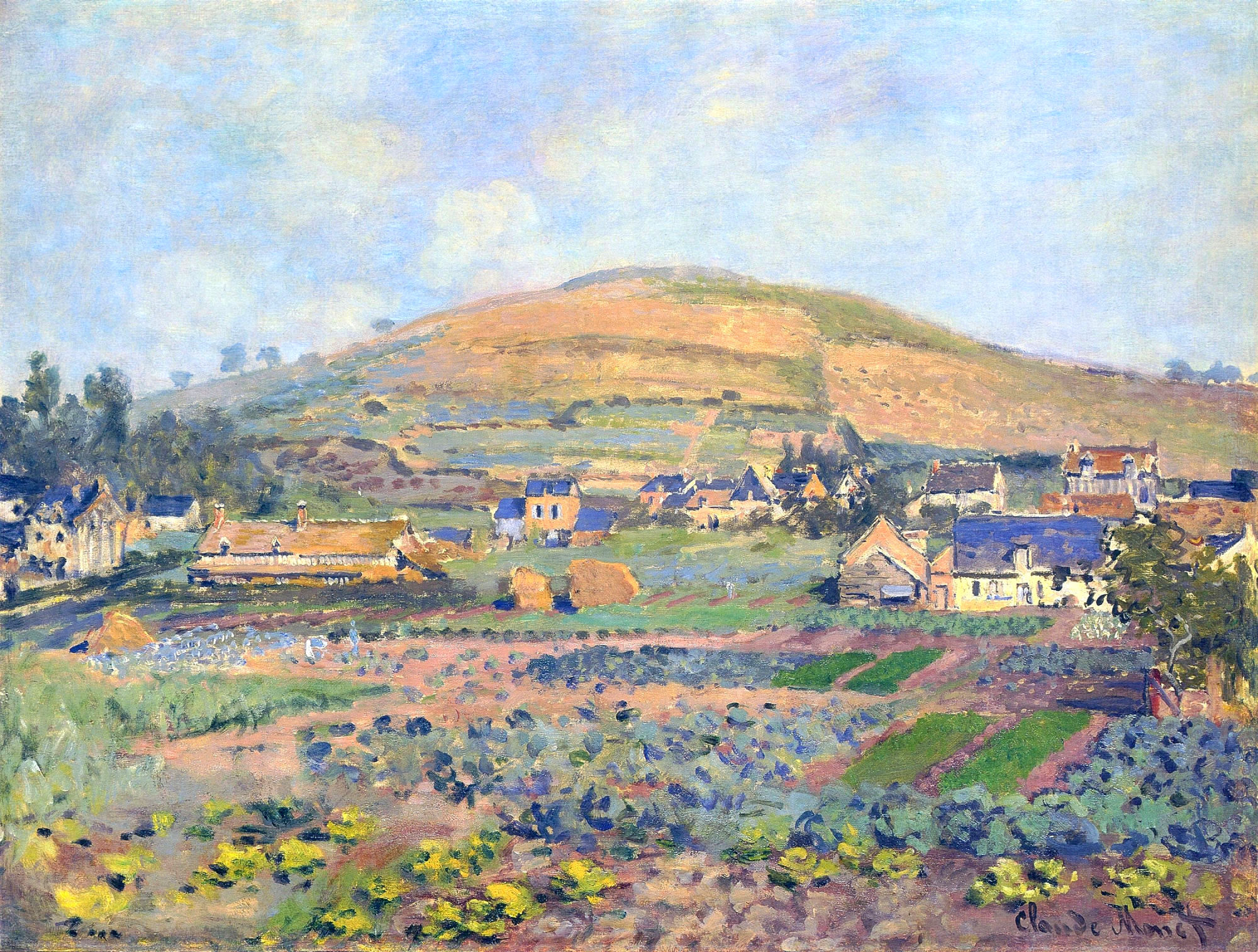 The Mount Riboudet in Rouen at Spring (1872) - Claude Monet Tablo