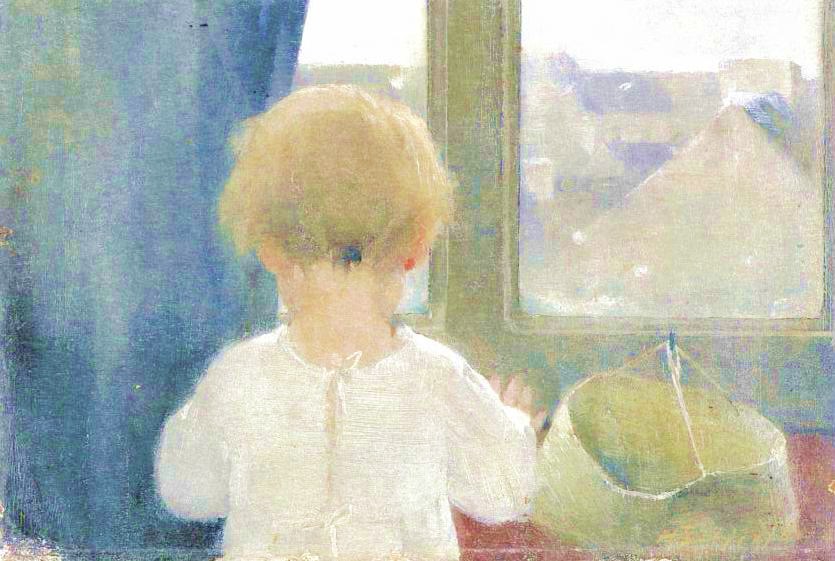 The Neck of a Little Girl - Helene Schjerfbeck Tablo