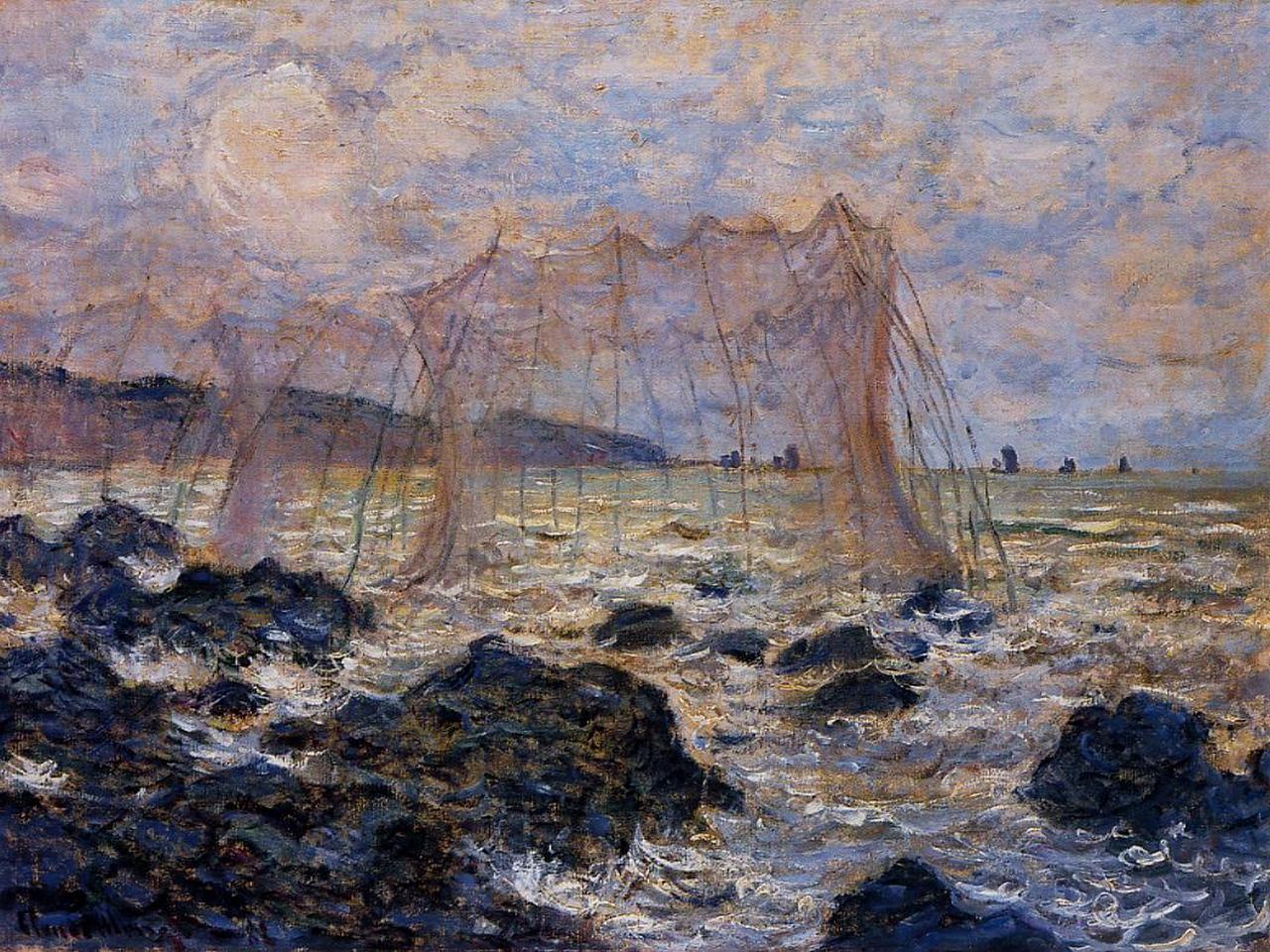 The Nets (1882) - Claude Monet Tablo