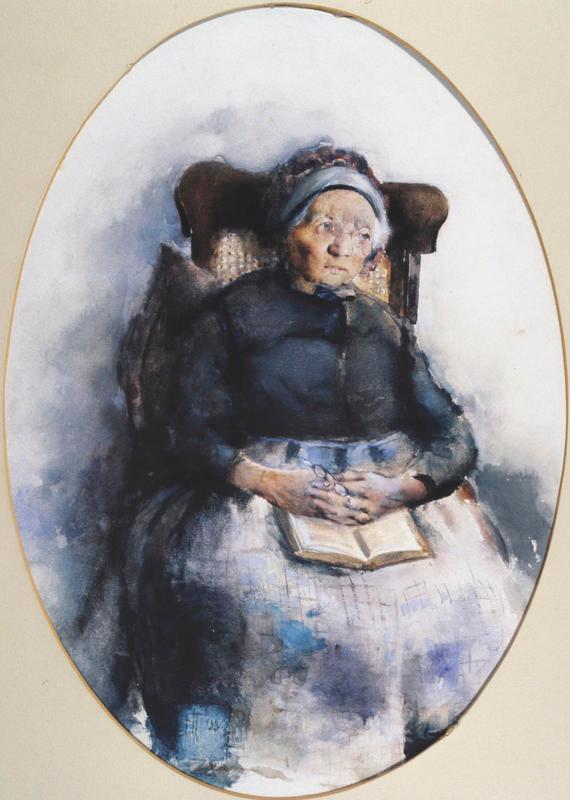 The Old Lady in the Chair (1895) - Frances Hodgkins Tablo