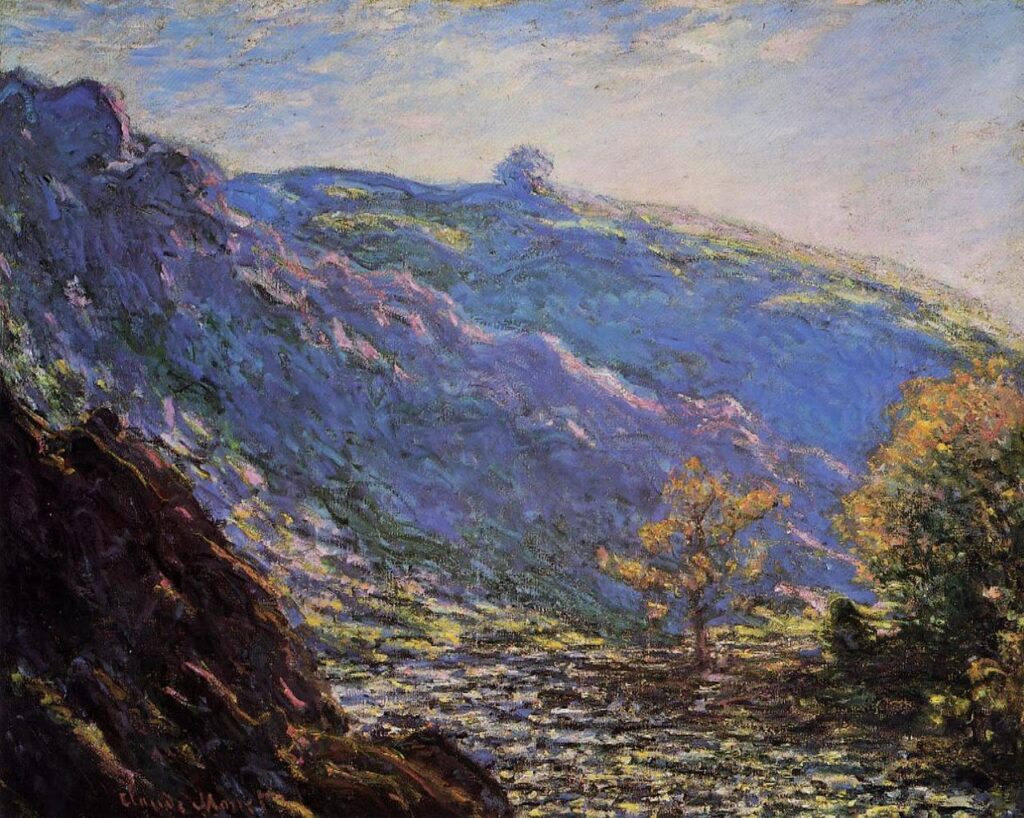 The Old Tree, Sunlight on the Petit Cruese (1889) - Claude Monet Tablo