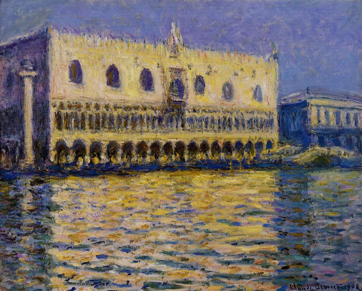 The Palazzo Ducale 2 (1908) - Claude Monet Tablo