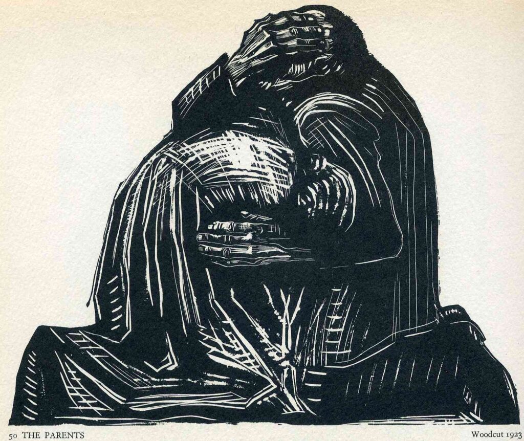 The Parents (1922) - Käthe Kollwitz Tablo