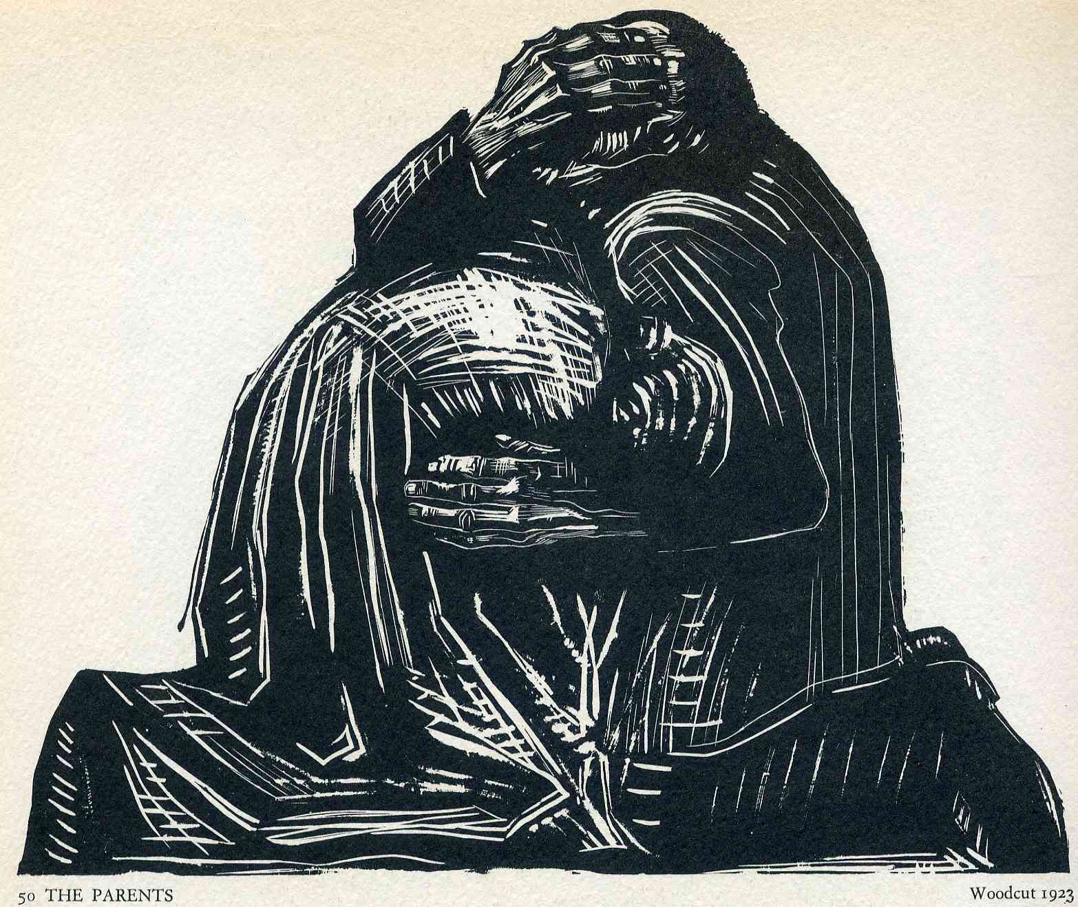 The Parents (1922) - Käthe Kollwitz Tablo