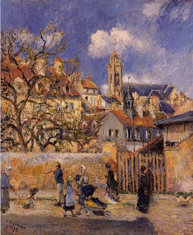 The Park in Charrettes, Pontoise (1878) - Camille Pissarro Tablo