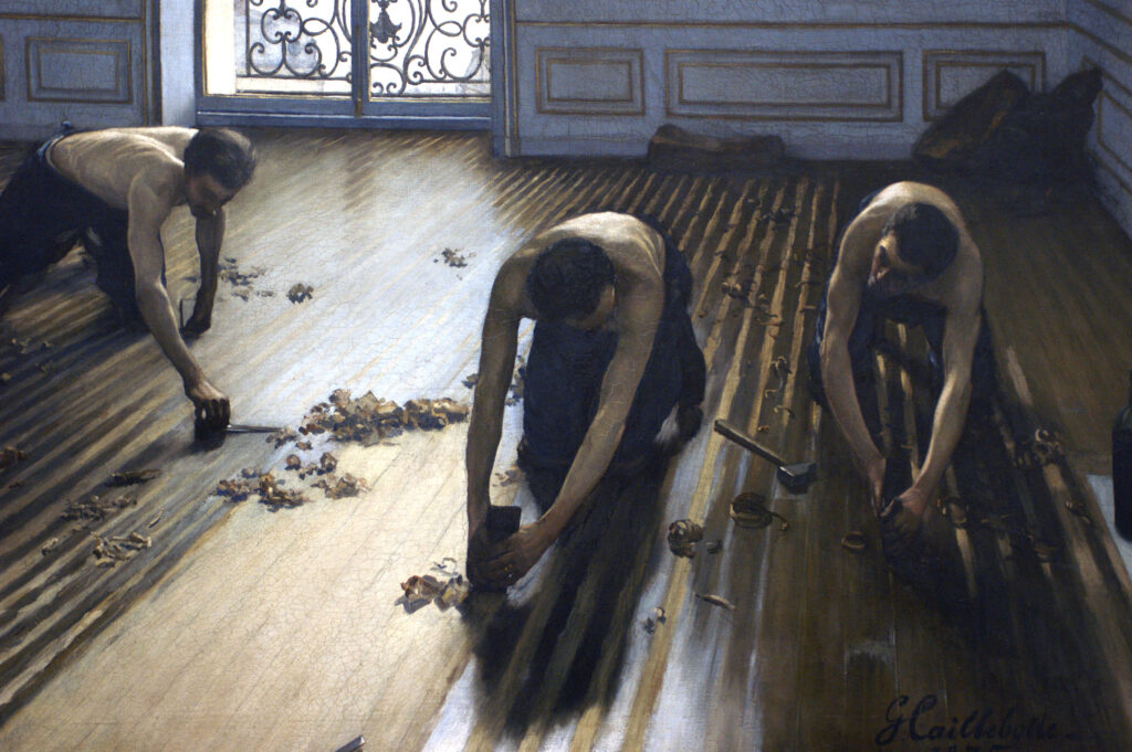 The Parquet Planers (The Floor Scrapers) (1875) – Gustave Caillebotte Tablo