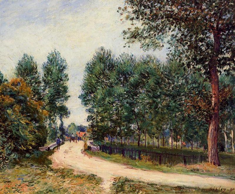 The Path from Saint Mammes, Morning (1890) - Alfred Sisley Tablo