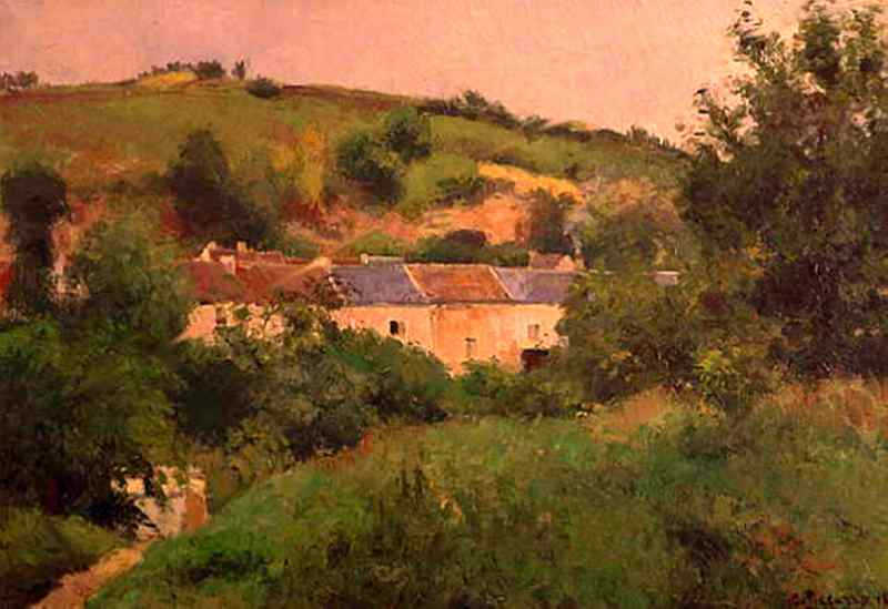 The Path in the Village (1875) - Camille Pissarro Tablo