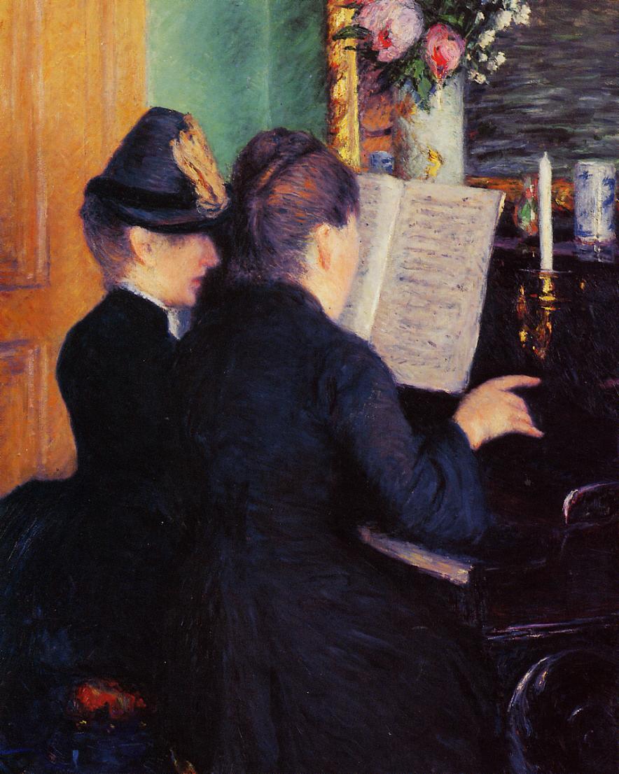 The Piano Lesson (1881) - Gustave Caillebotte Tablo