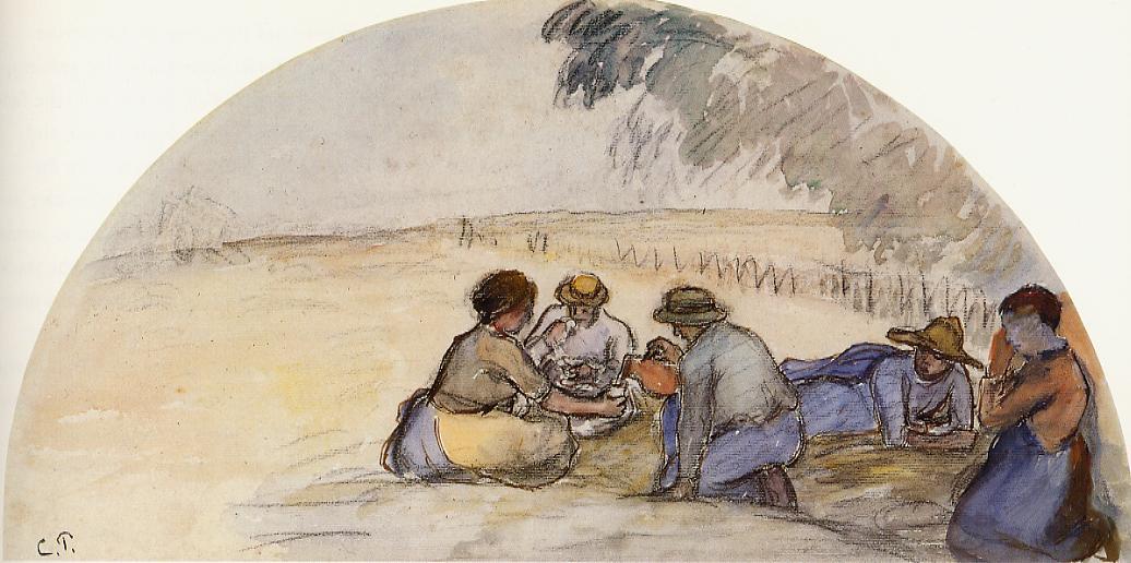 The Picnic (1891) - Camille Pissarro Tablo
