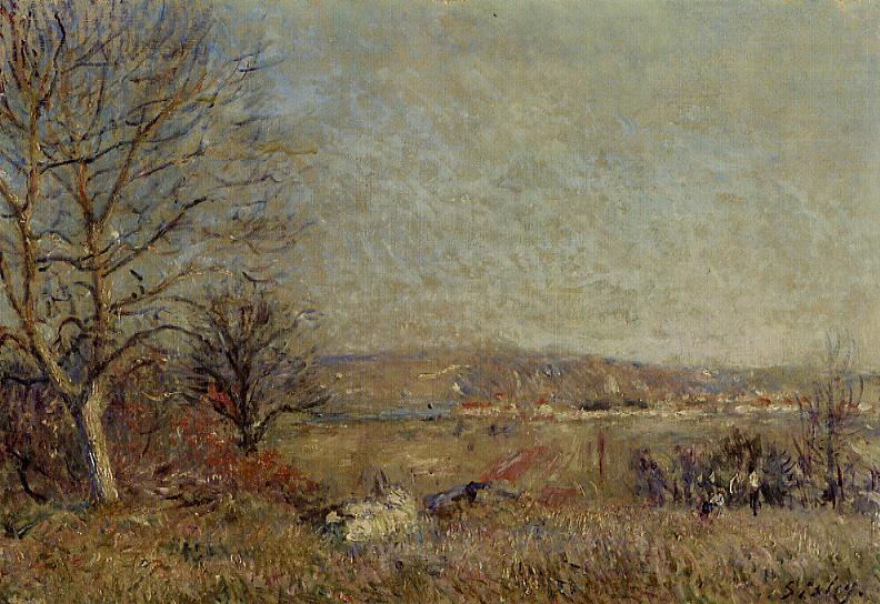 The Plain of Veneux, View of Sablons (1884) - Alfred Sisley Tablo