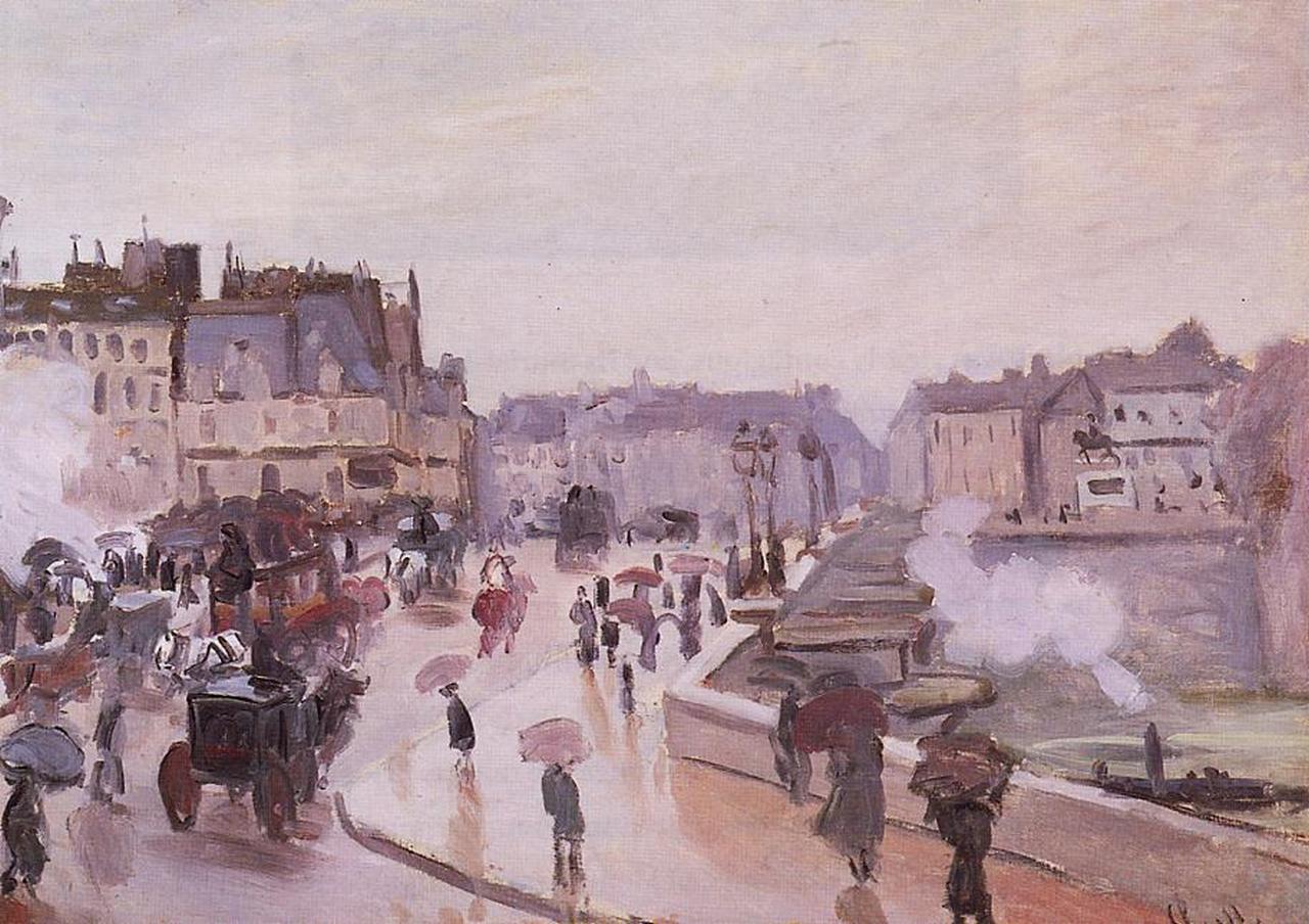 The Pont Neuf (1872) - Claude Monet Tablo