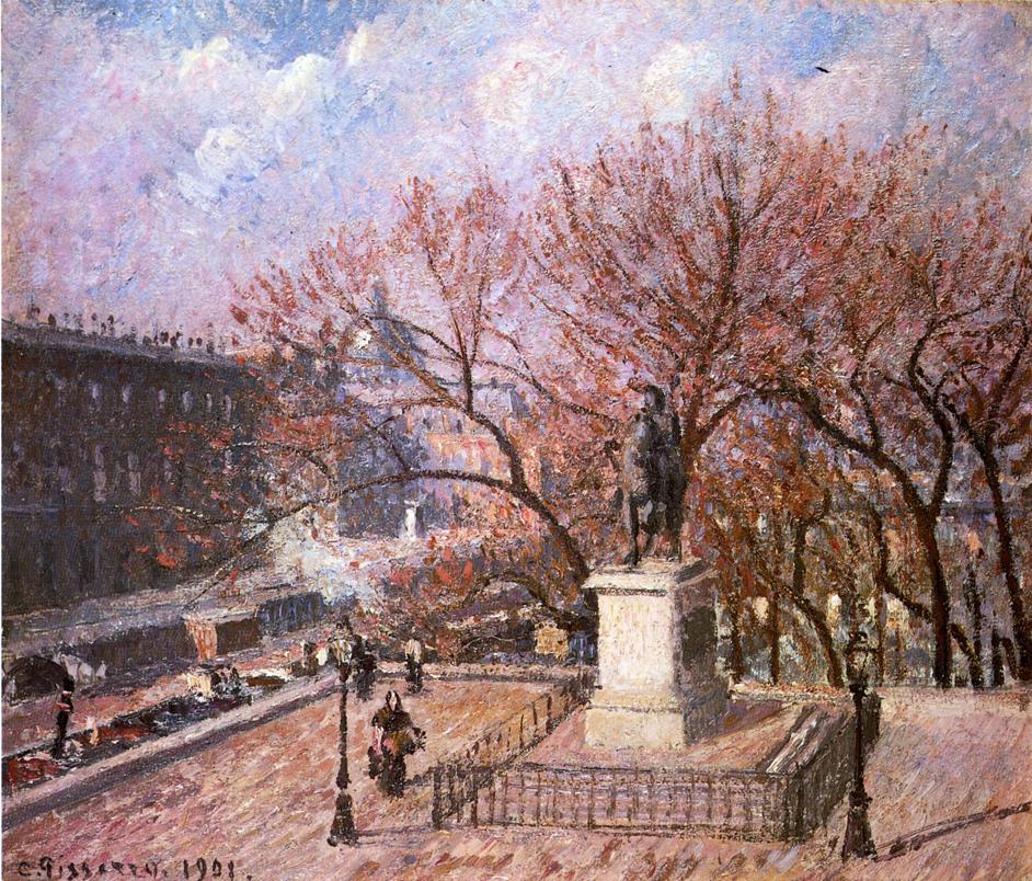 The Pont Neuf and the Statue of Henri IV (1901) - Camille Pissarro Tablo